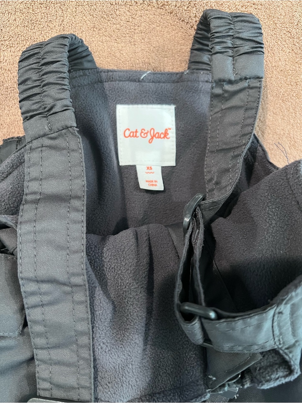 A set of two Cat & Jack Black Insulated Snow Bibs - Picture 3 of 3
